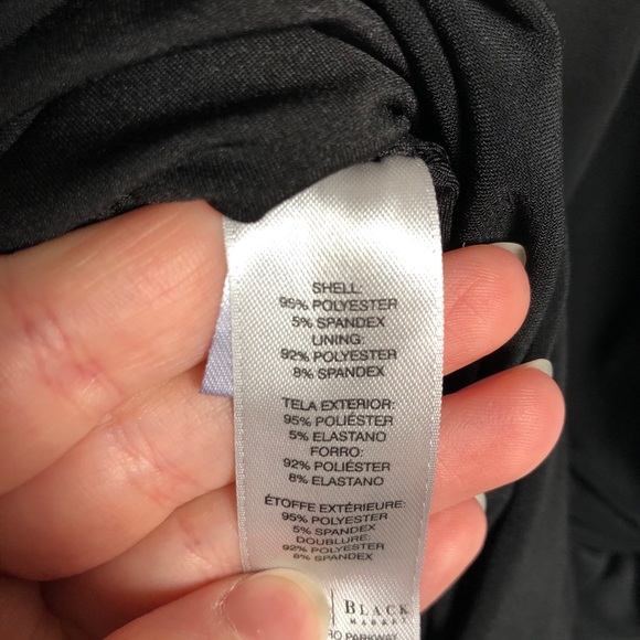 WHBM Black natural waist sleeveless dress - Picture 8 of 11